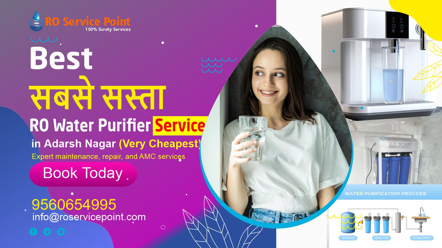 RO Water Purifier Service in Adarsh Nagar