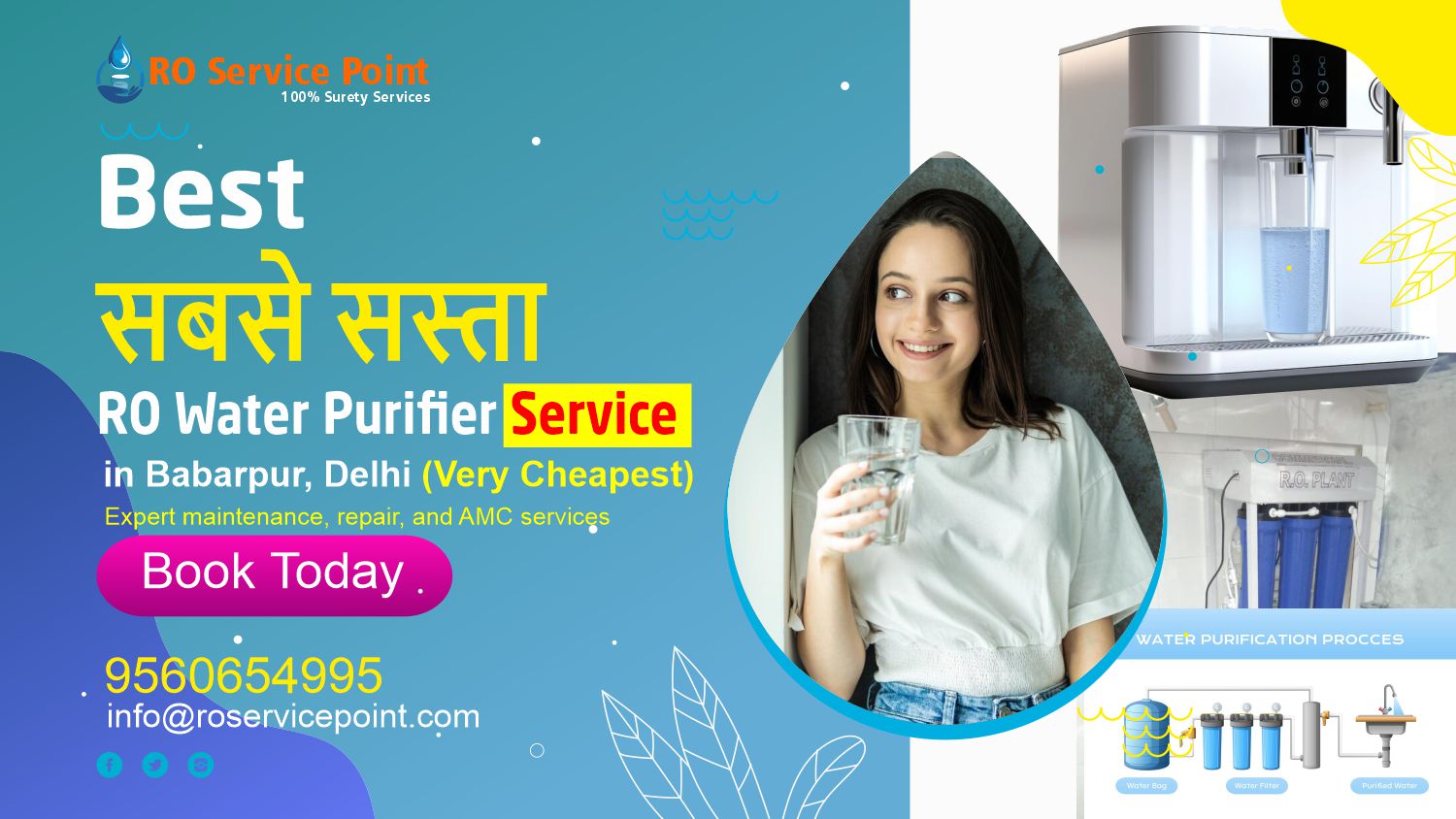 RO Water Purifier Service in Babarpur, Delhi