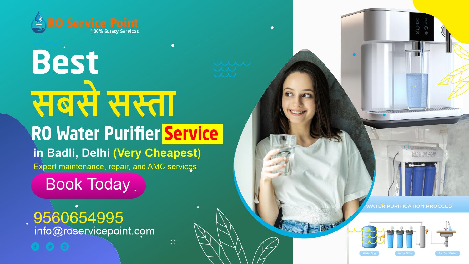RO Water Purifier Service in Badli, Delhi