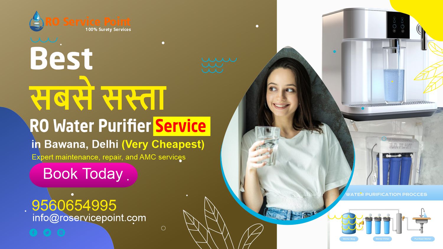 RO Water Purifier Service in Bawana, Delhi