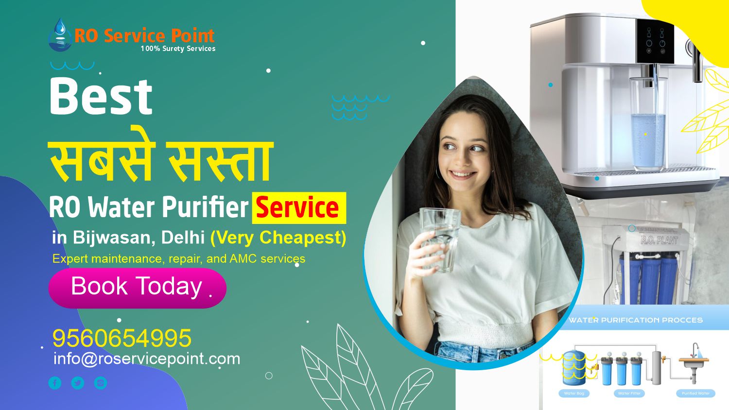 RO Water Purifier Service in Bijwasan, Delhi