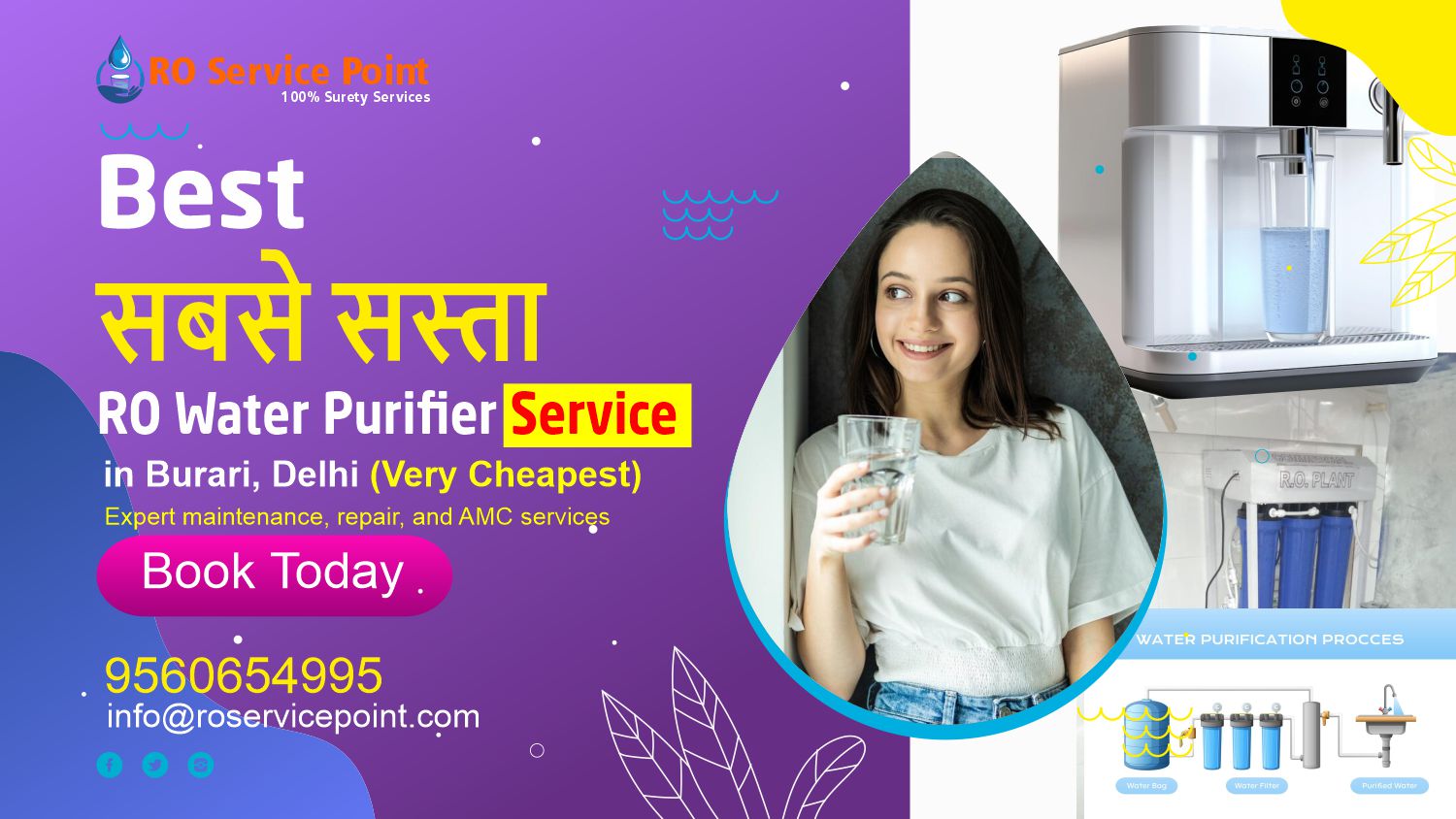 RO Water Purifier Service in Burari, Delhi