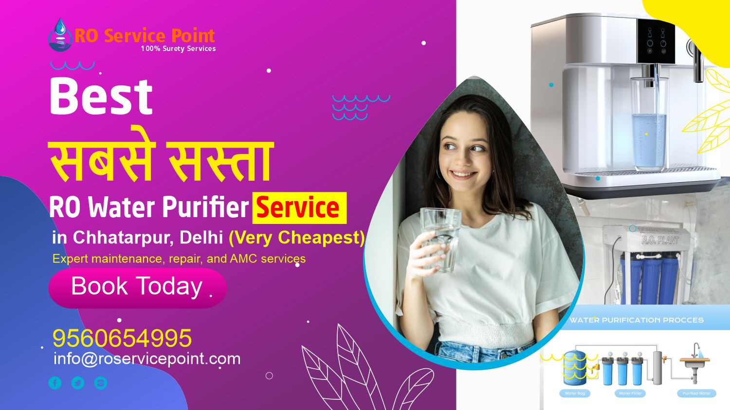 RO Water Purifier Service in Chhatarpur, Delhi