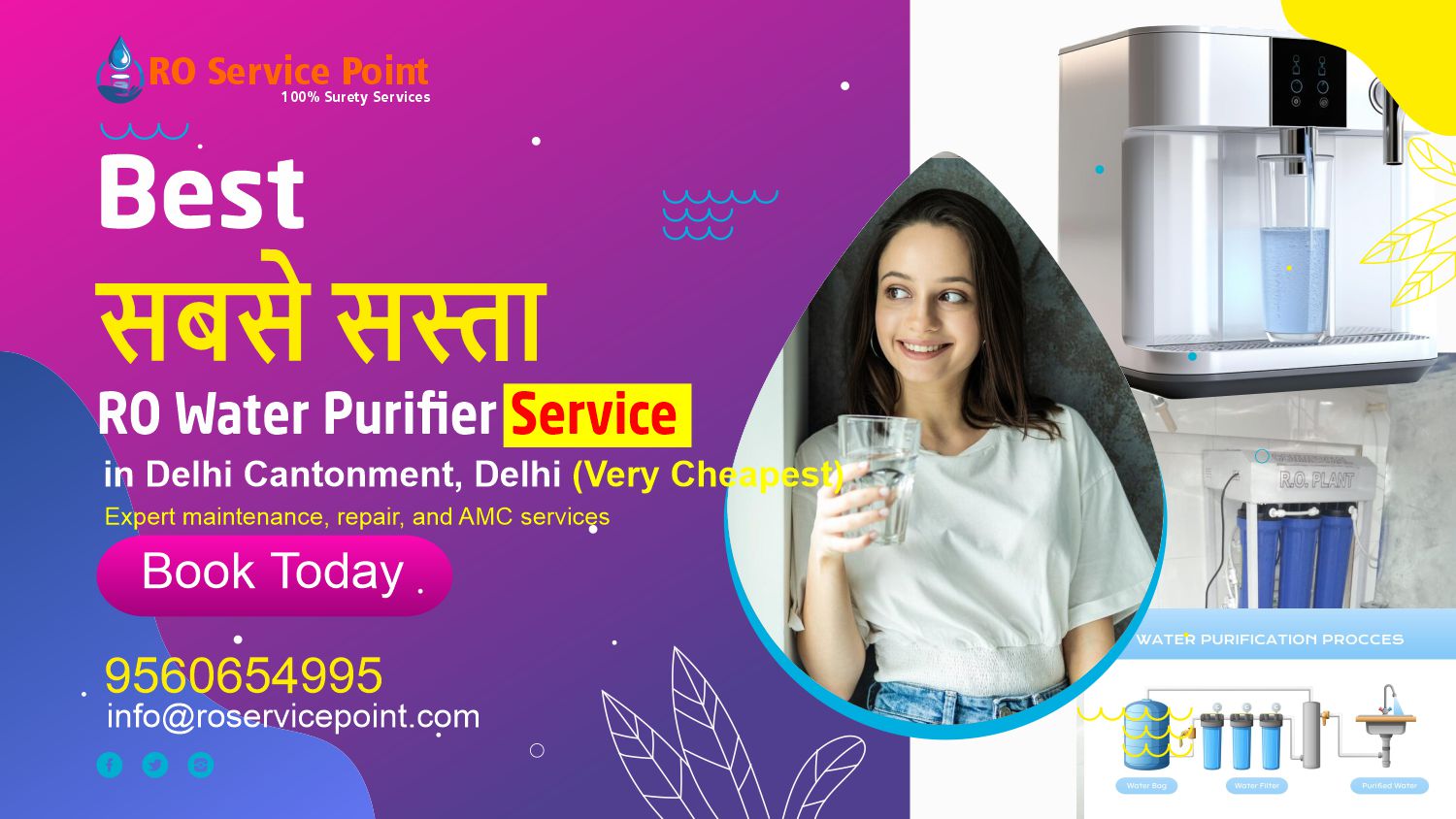 RO Water Purifier Service in Delhi Cantonment, Delhi