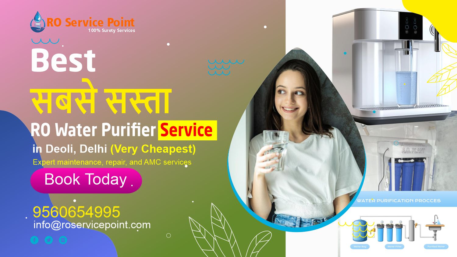 RO Water Purifier Service in Deoli, Delhi