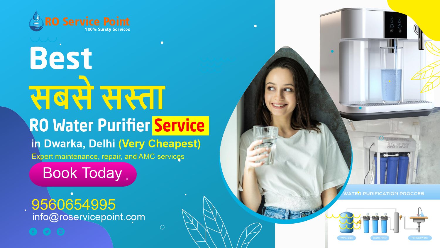 RO Water Purifier Service in Dwarka, Delhi