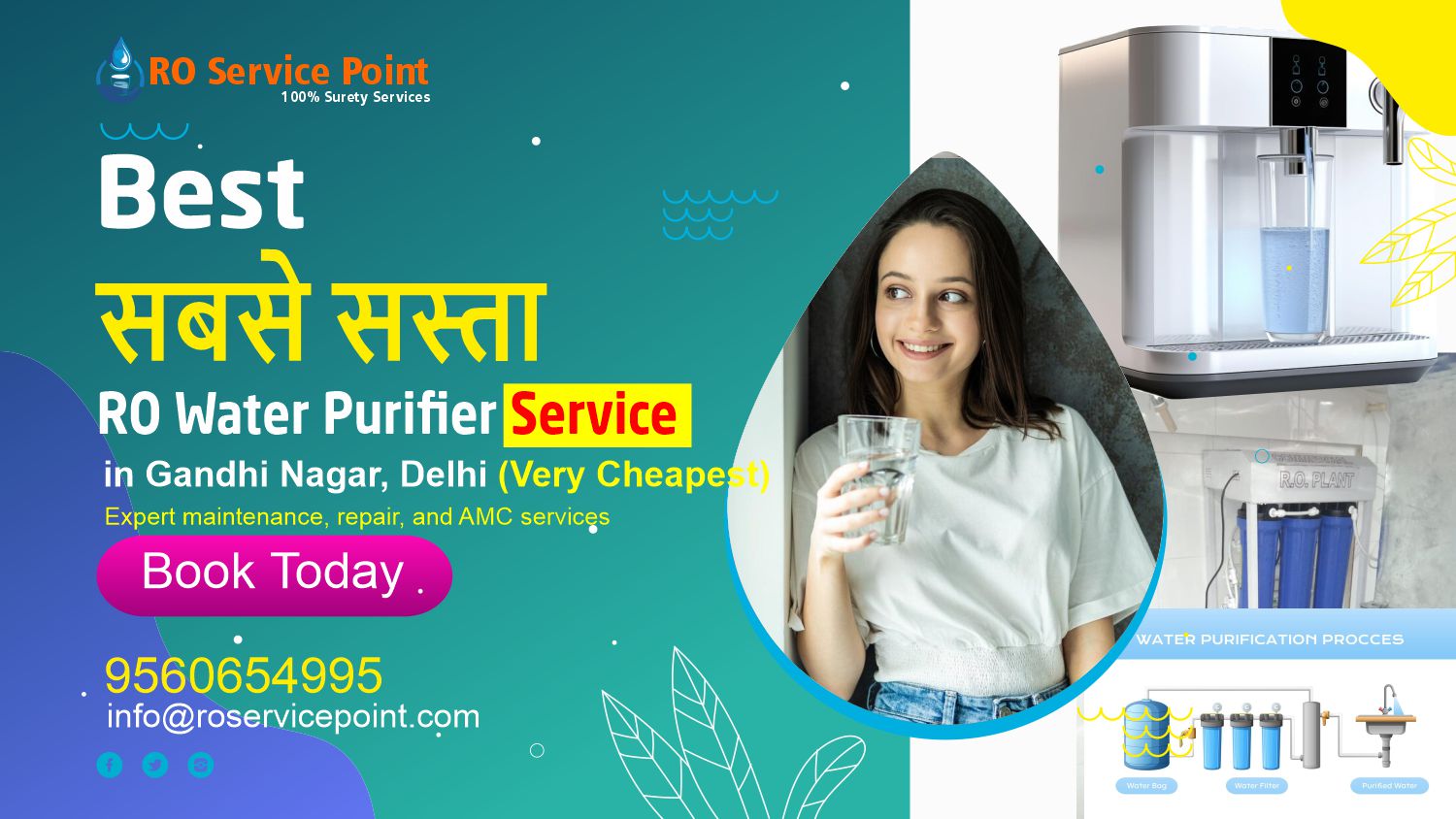 RO Water Purifier Service in Gandhi Nagar, Delhi