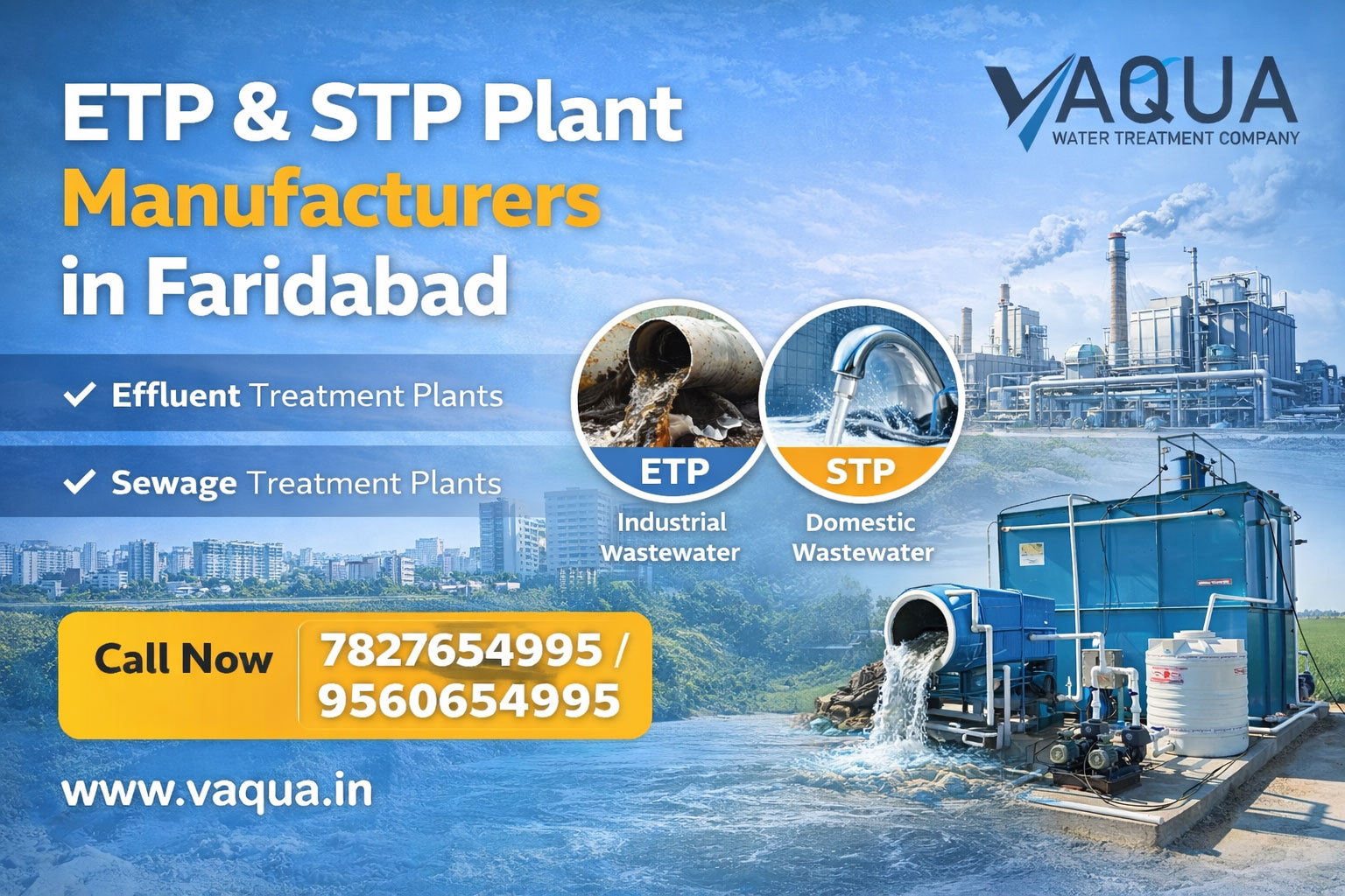 ETP and STP plant manufacturers in Faridabad