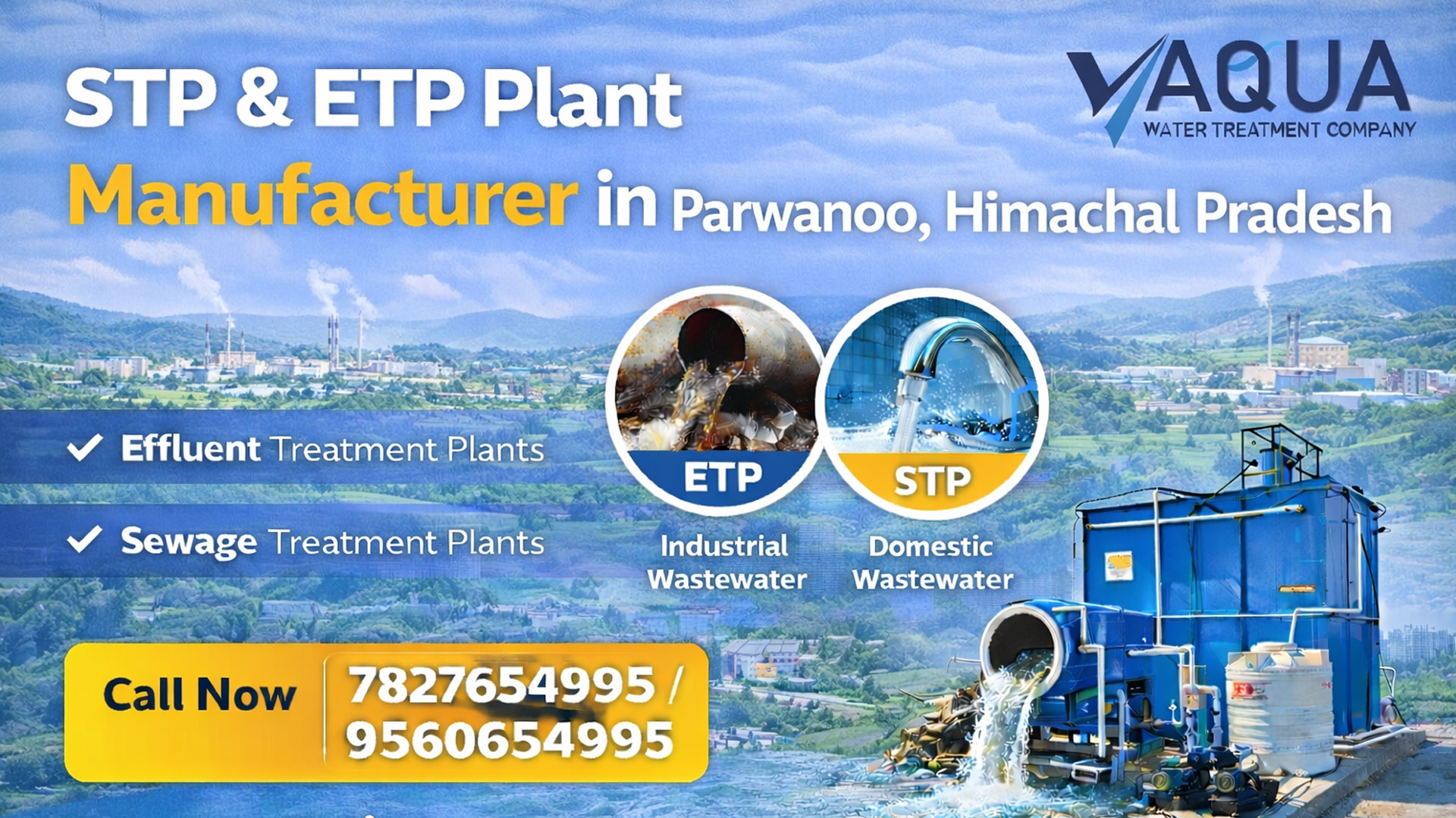 STP & ETP Plant Manufacturer in Parwanoo, Himachal Pradesh