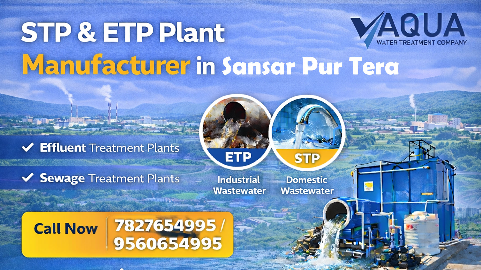 STP And ETP Plant Manufacturer in Sansar Pur Tera