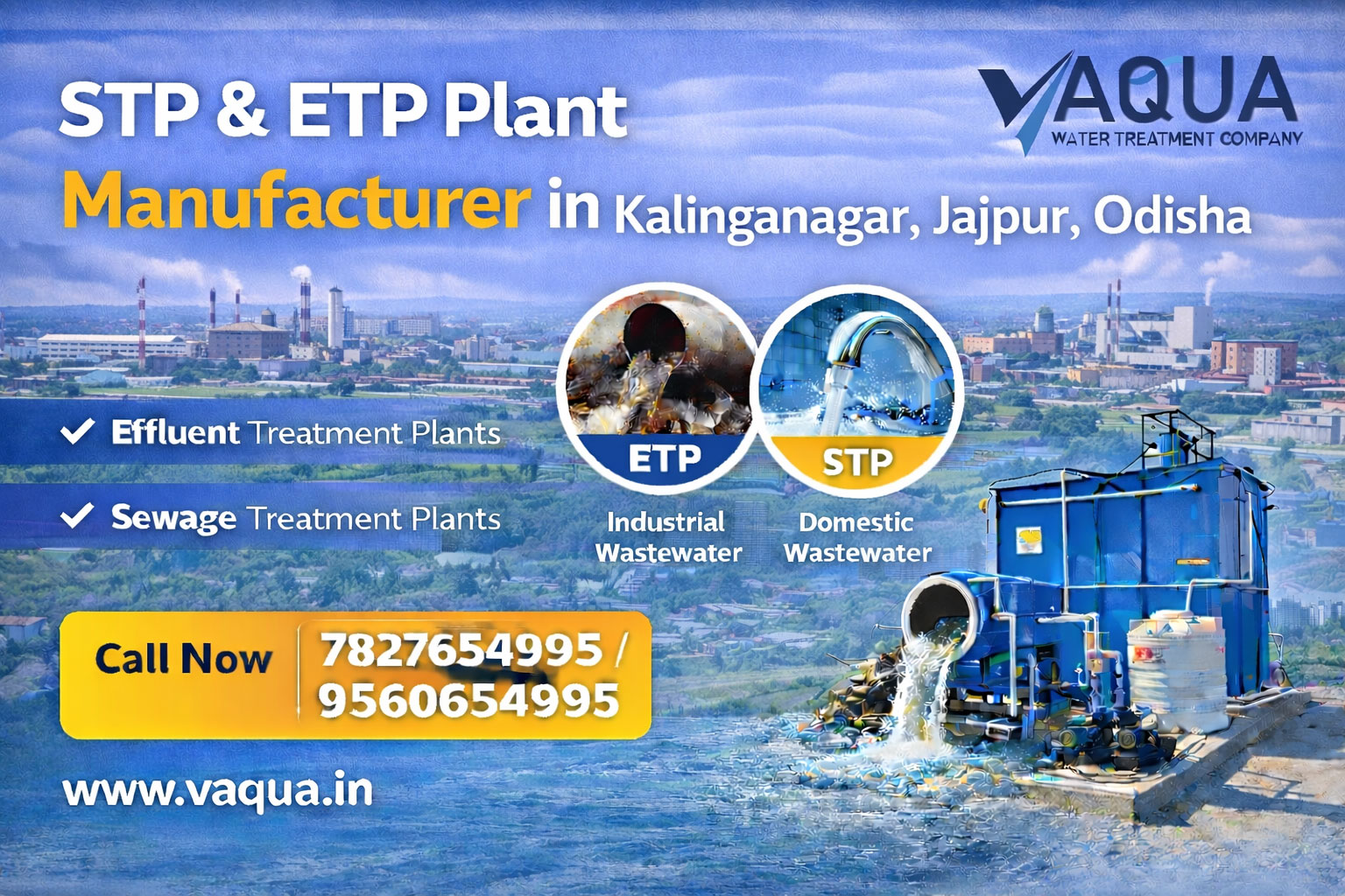 STP & ETP Plant Manufacturer in Kalinganagar
