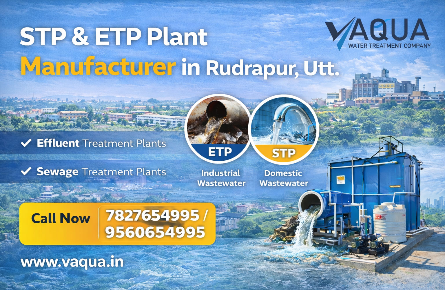 STP & ETP Plant Manufacturer in Pantnagar, Uttarakhand