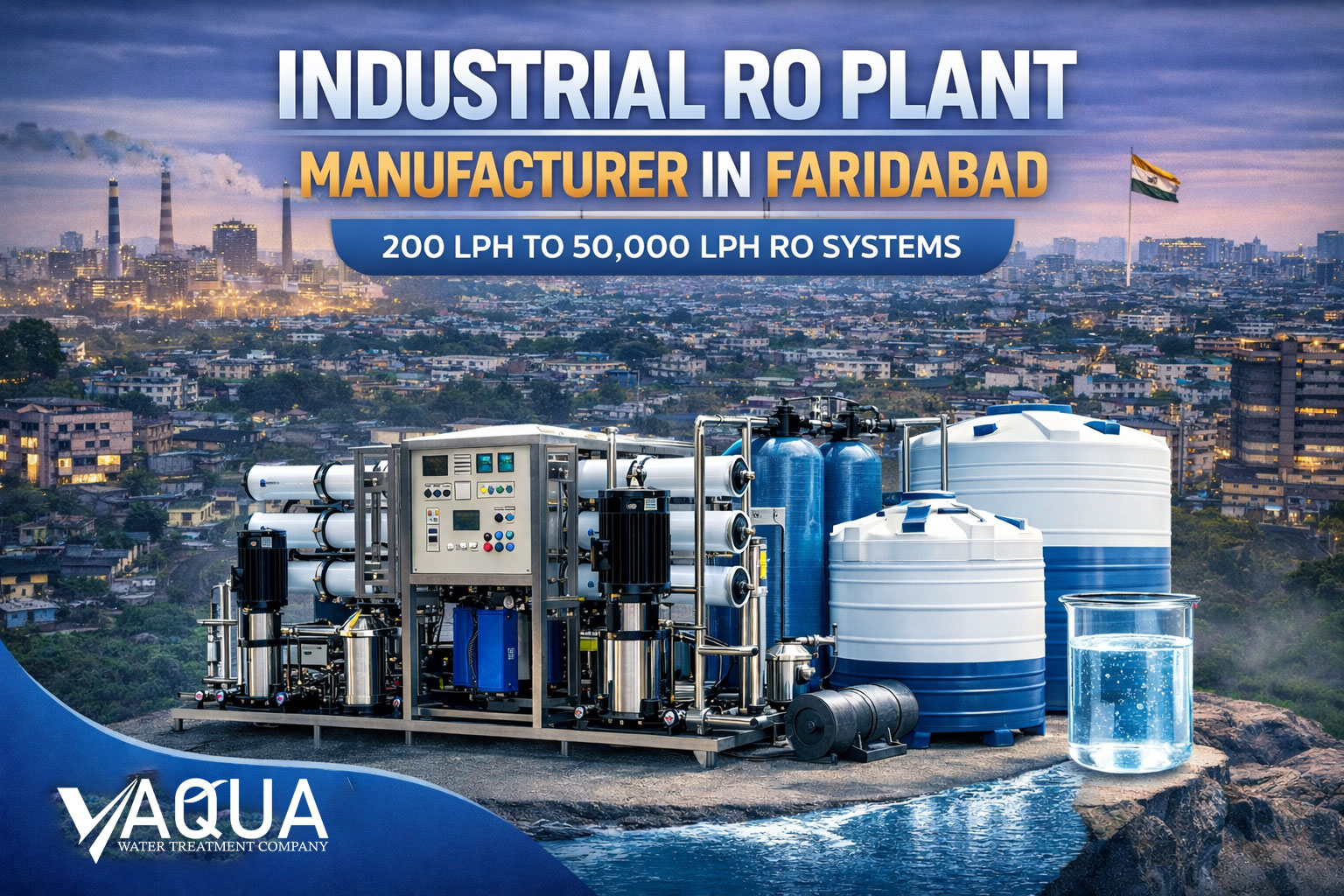 V Aqua RO plant in Faridabad