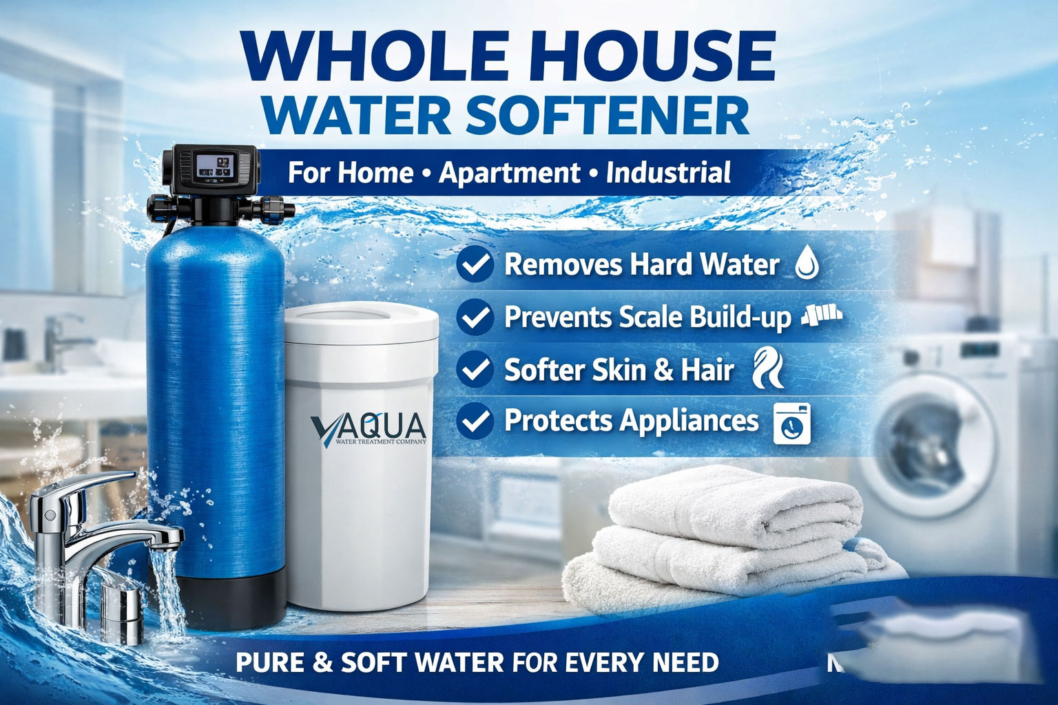Whole house water softener solutions