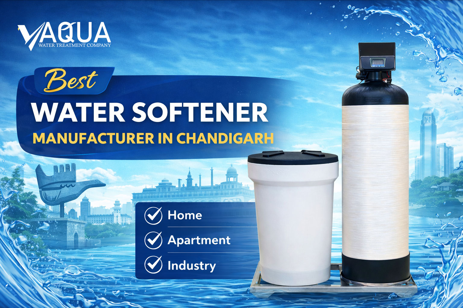 Best Water Softener Manufacturer in Chandigarh for Home, Apartment & Industries
