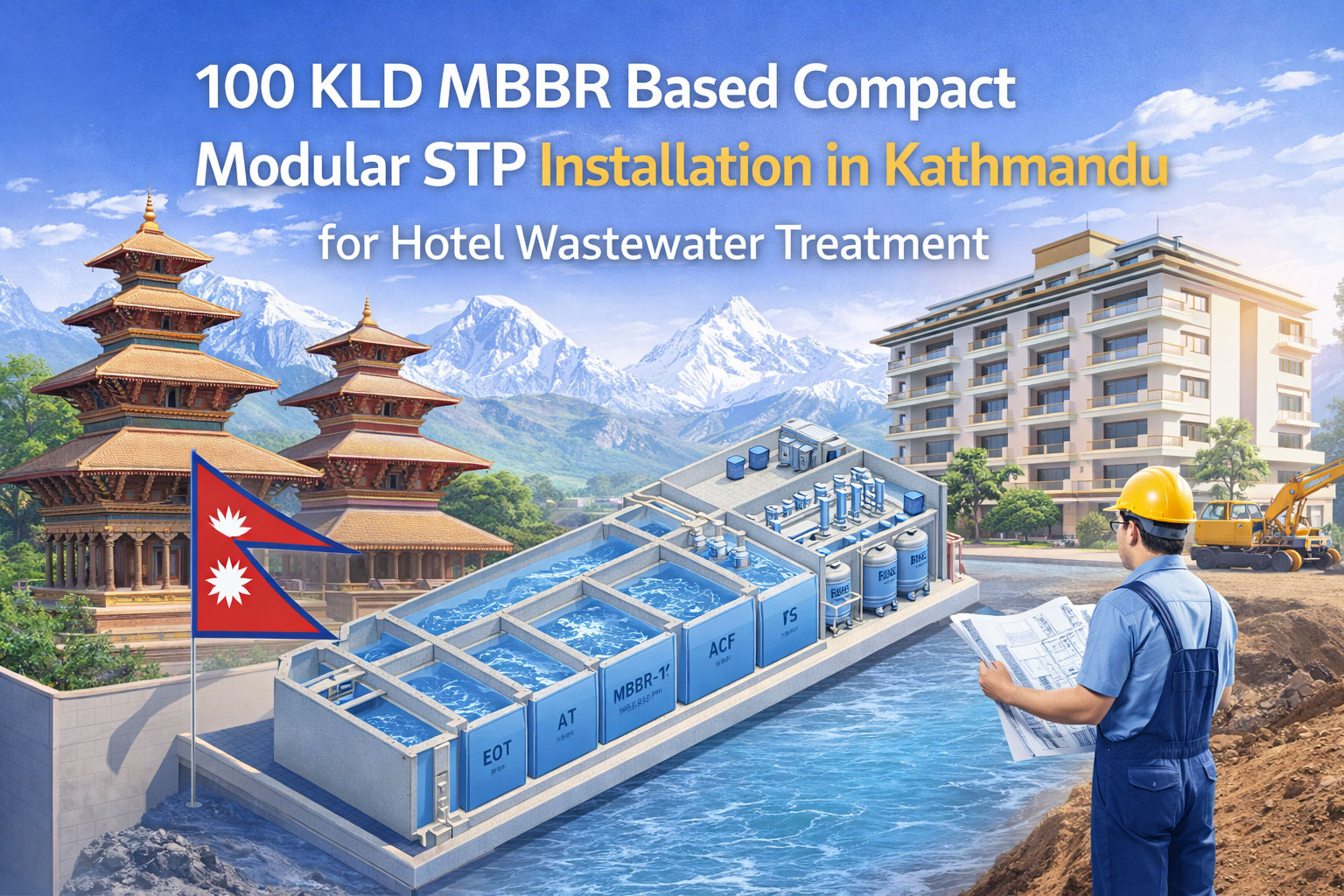 Modular STP installation for hotel wastewater