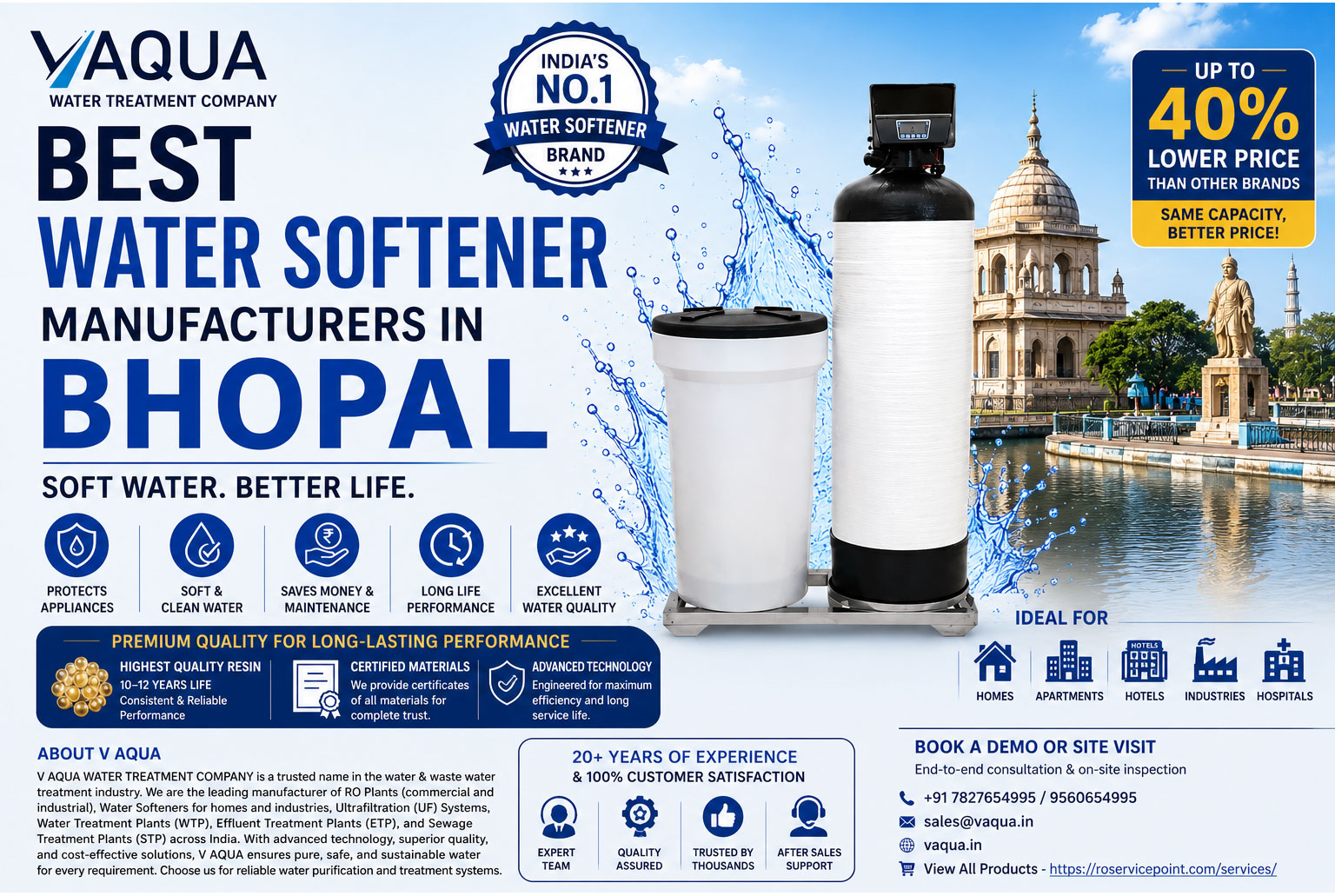 Best Water Softener Manufacturers in Bhopal
