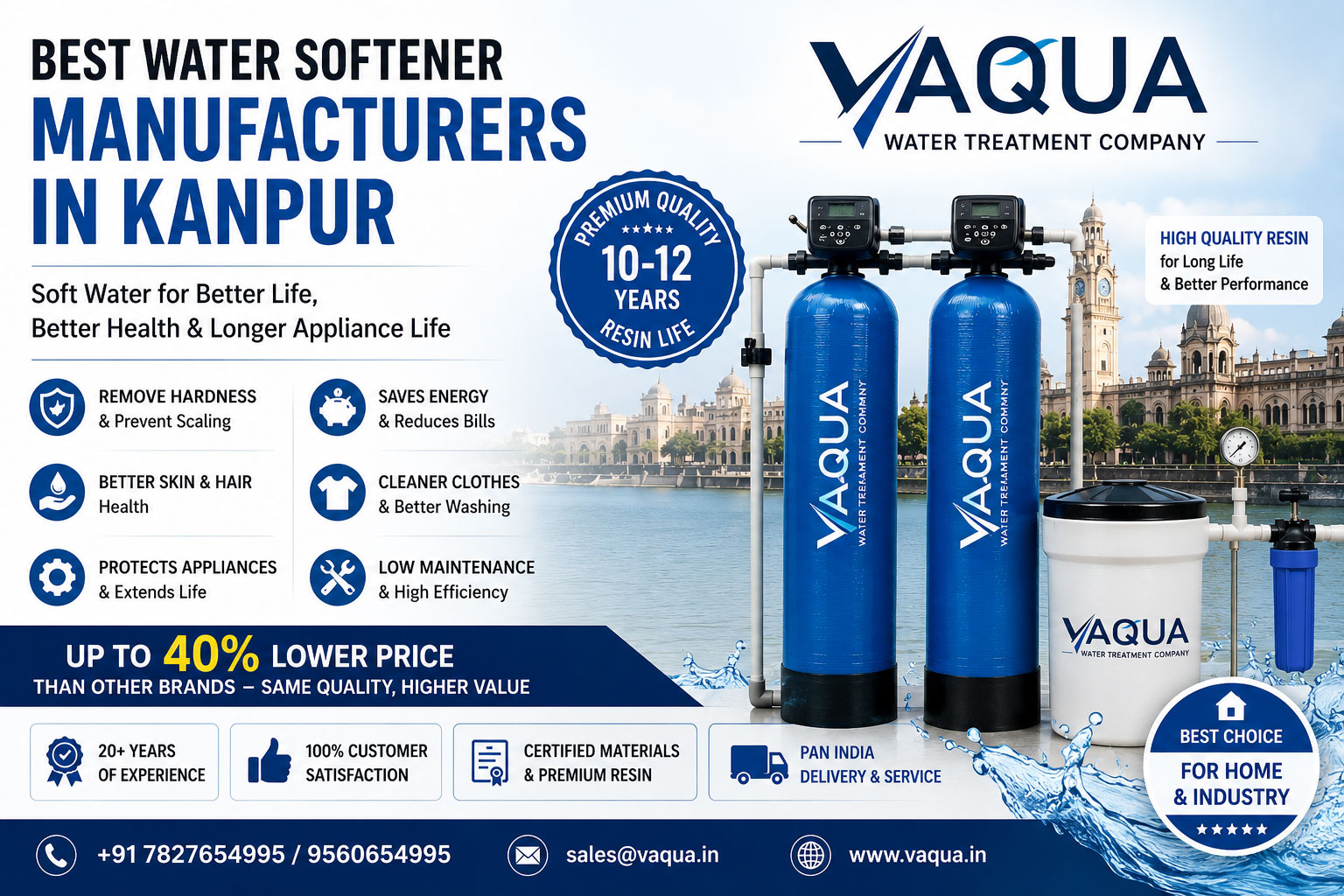 Best Water Softener Manufacturers in Kanpur