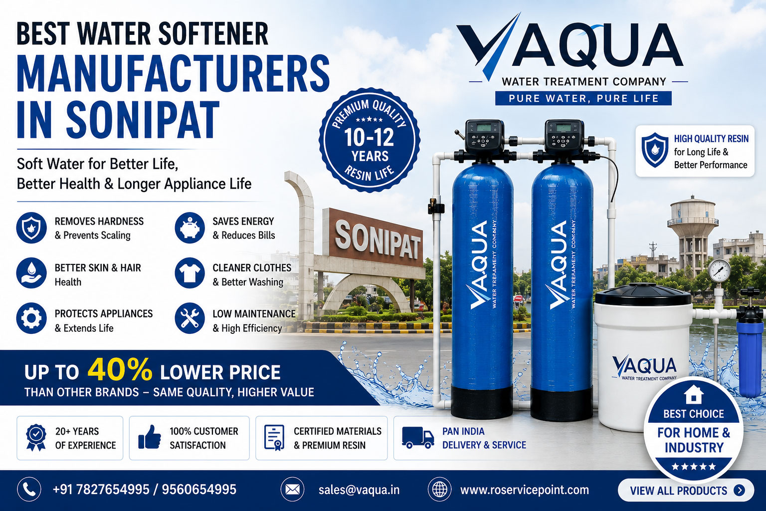 Best Water Softener Manufacturers in Sonipat