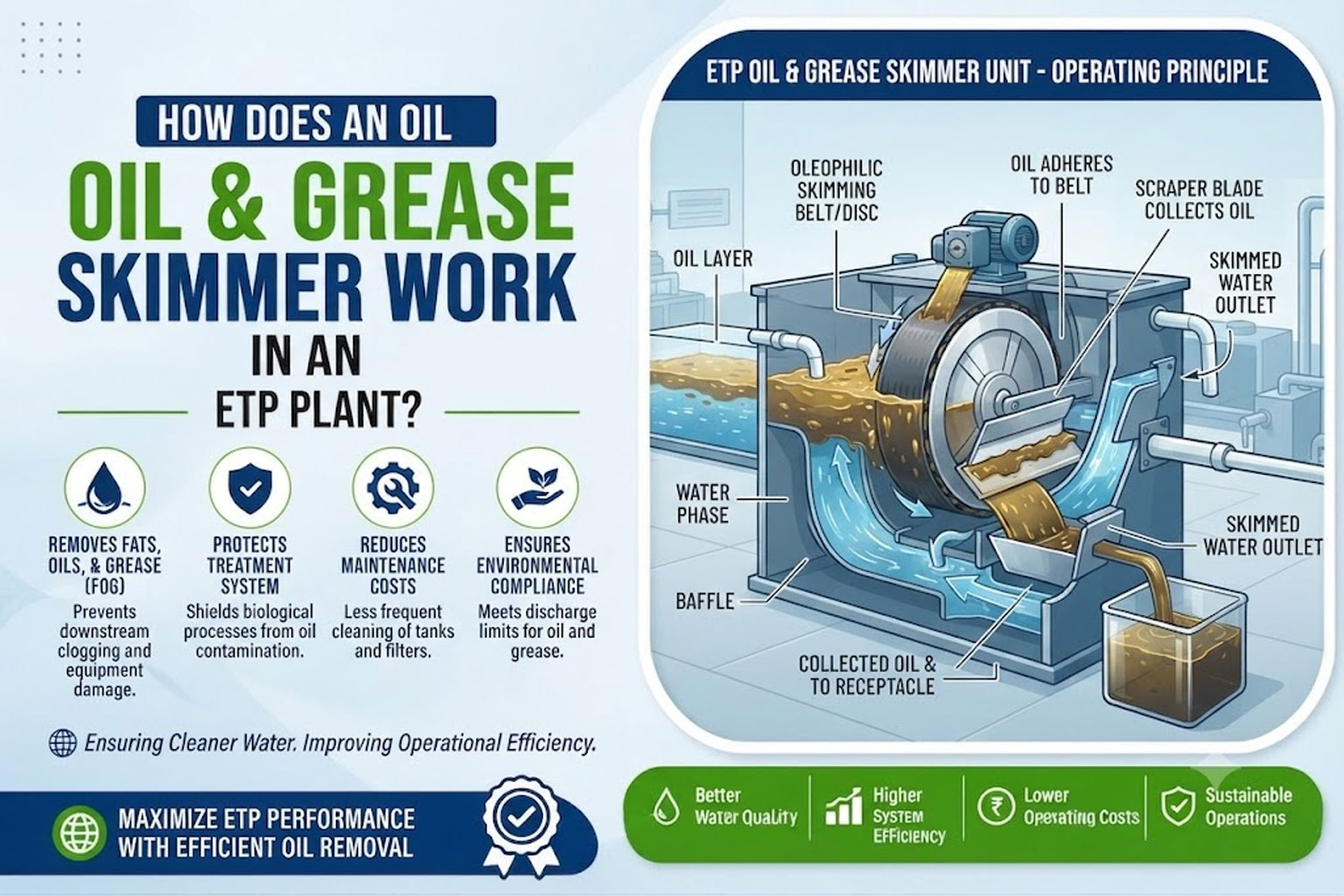 How Does an Oil & Grease Skimmer Work in an ETP Plant