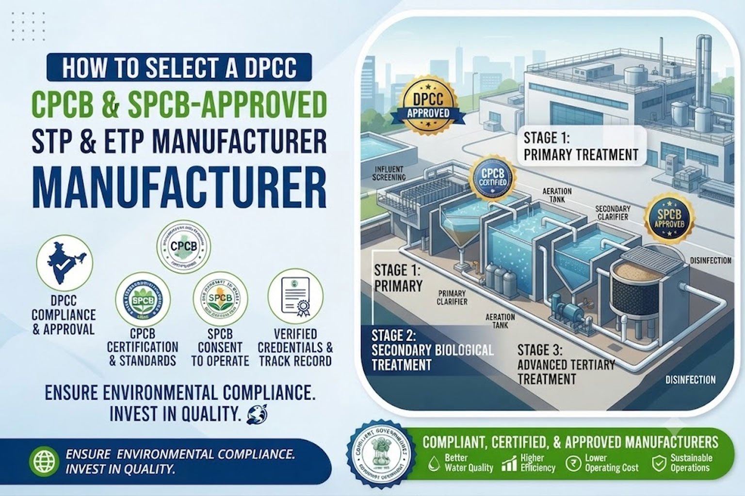 How to Select a DPCC CPCB & SPCB-Approved STP & ETP Manufacturer