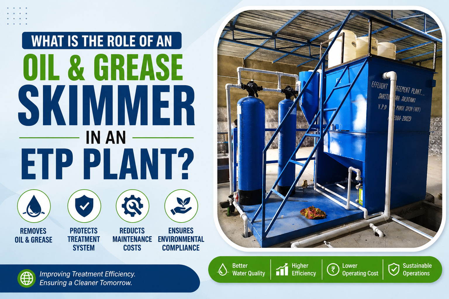 What is the Role of an Oil & Grease Skimmer in an ETP Plant