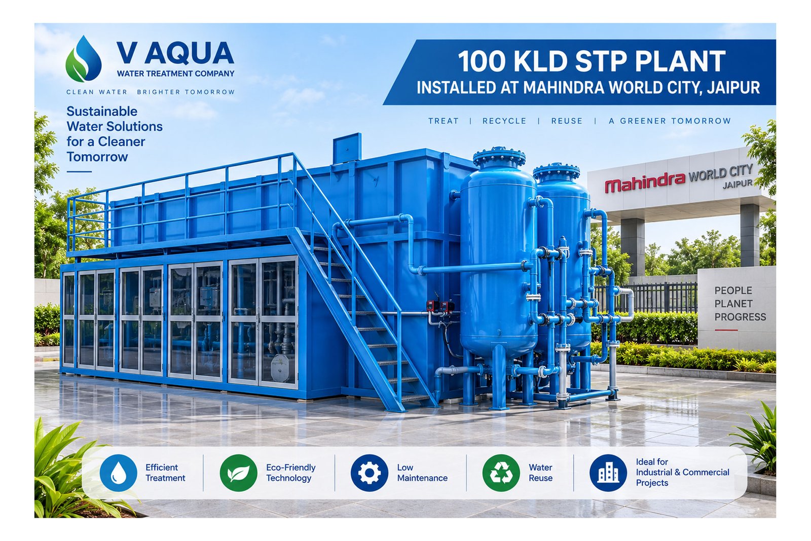 100 KLD STP PLANT INSTALLED AT JAIPUR