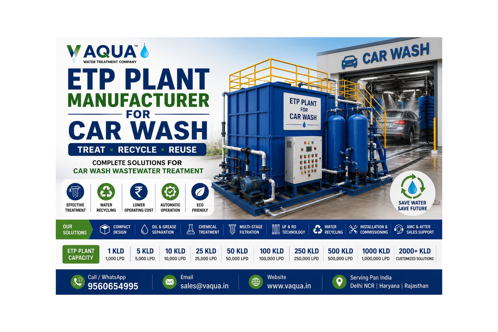 ETP plant manufacturer for car wash